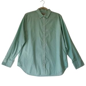 Everlane‎ Mint Cotton Striped Cotton Button Down Shirt Top Size 10 NWT